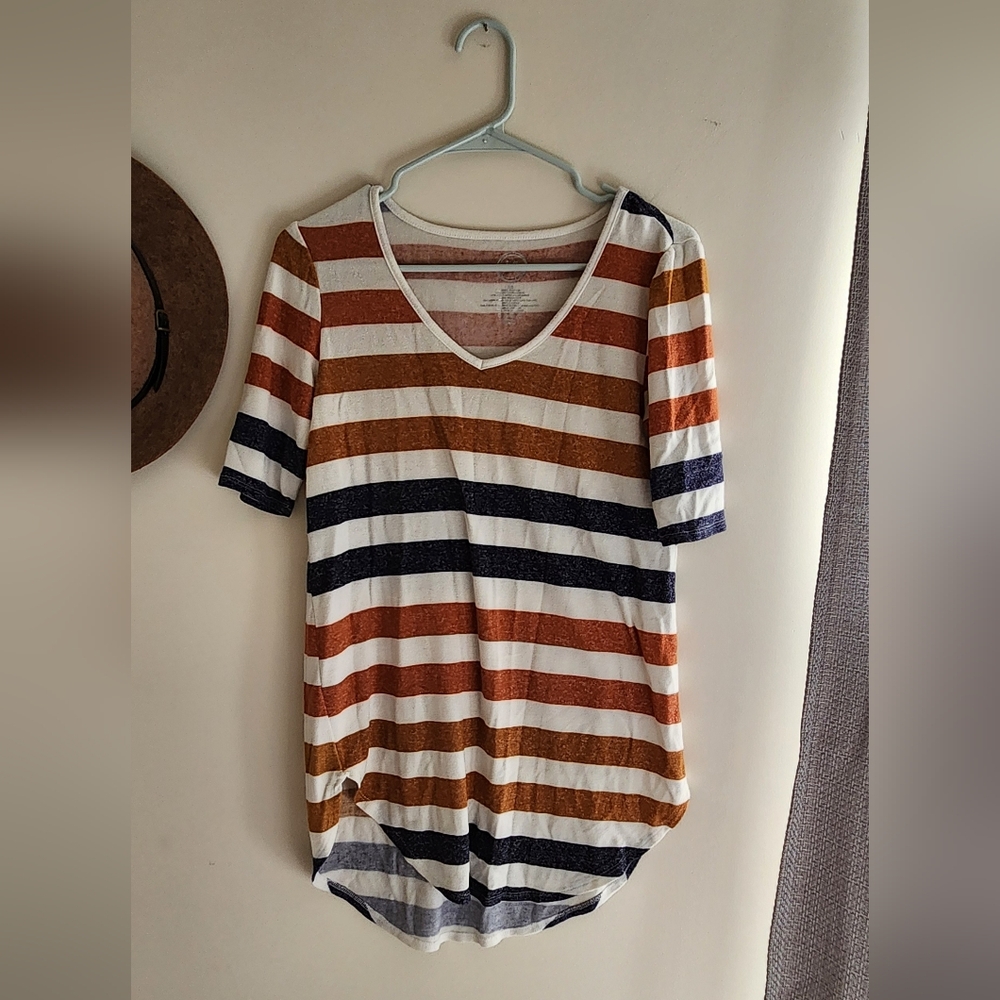 24/7 striped tunic